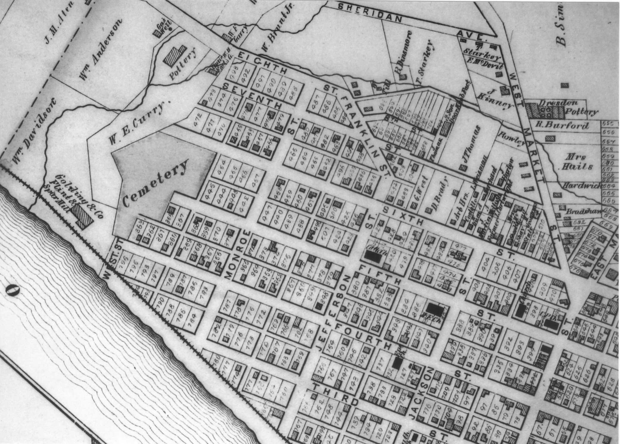 West end map 1866